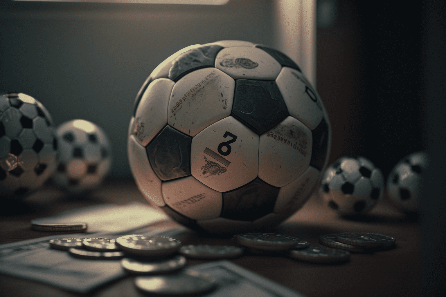 Футбольный мяч и медали